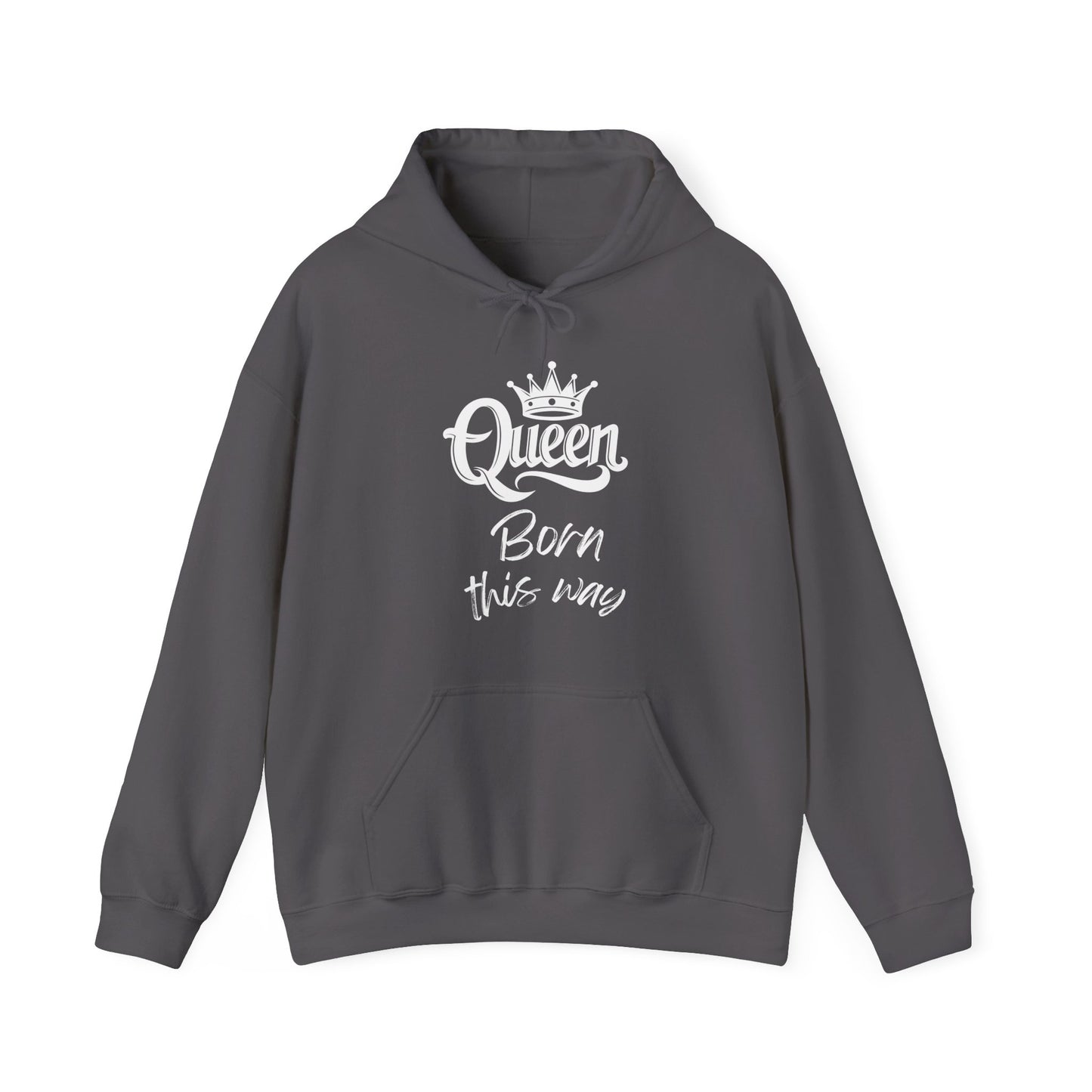 Queen-Born This Way, white text, Hoodie