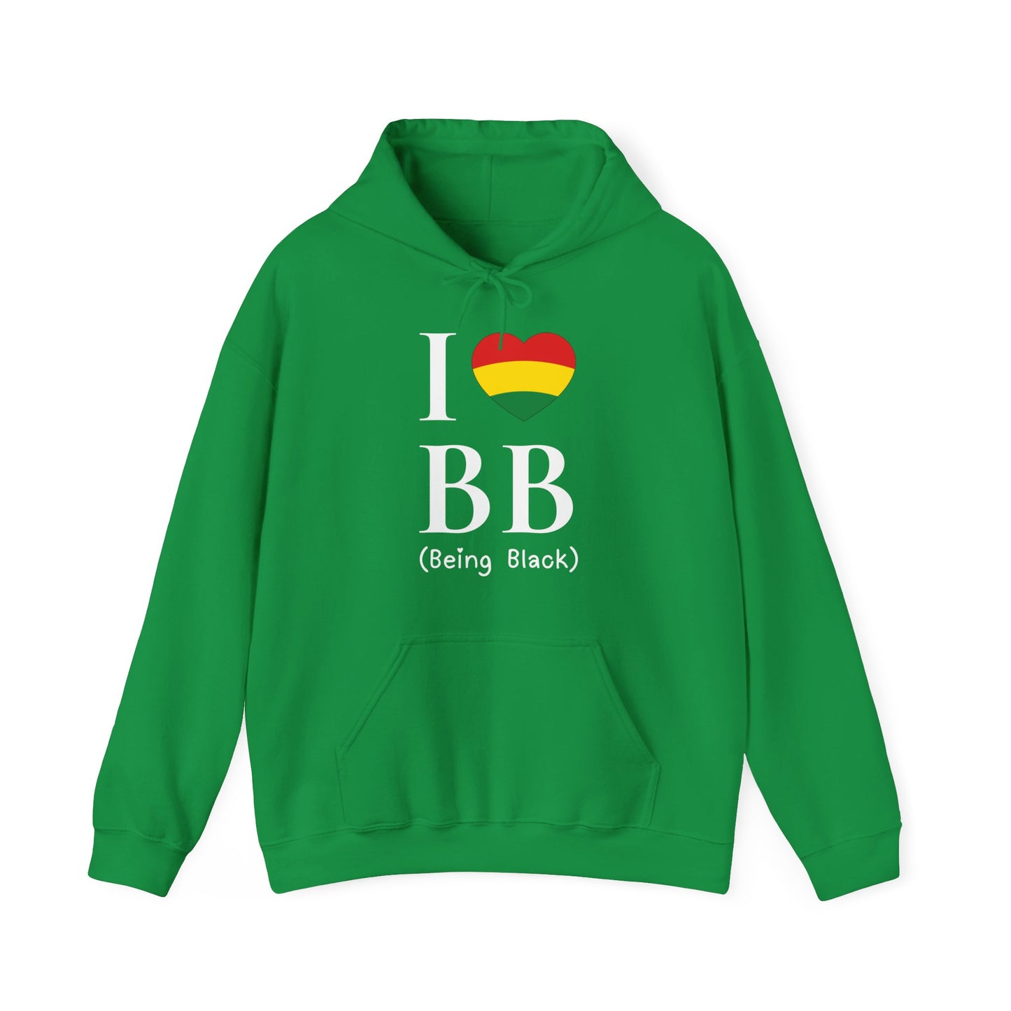 I Heart Being Black, white text, Hoodie