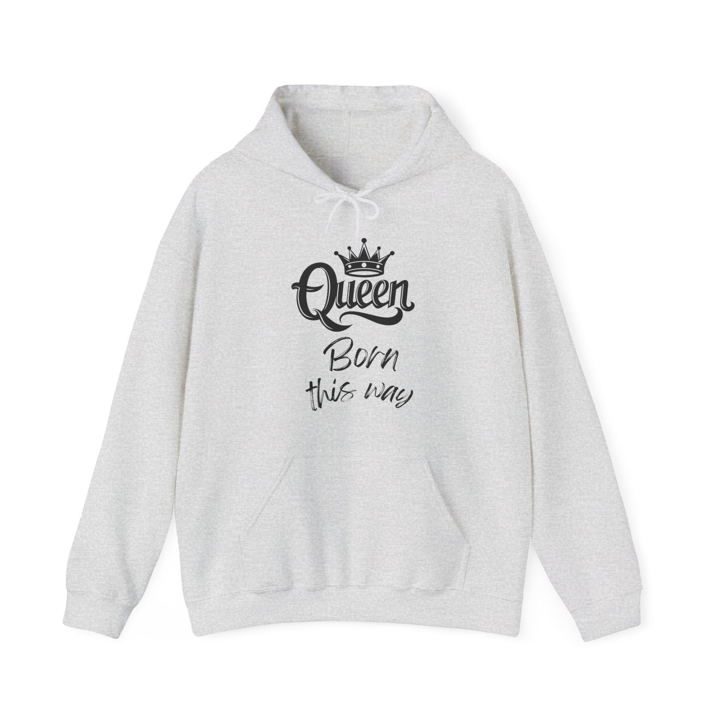 Queen-Born This Way, black text, Hoodie