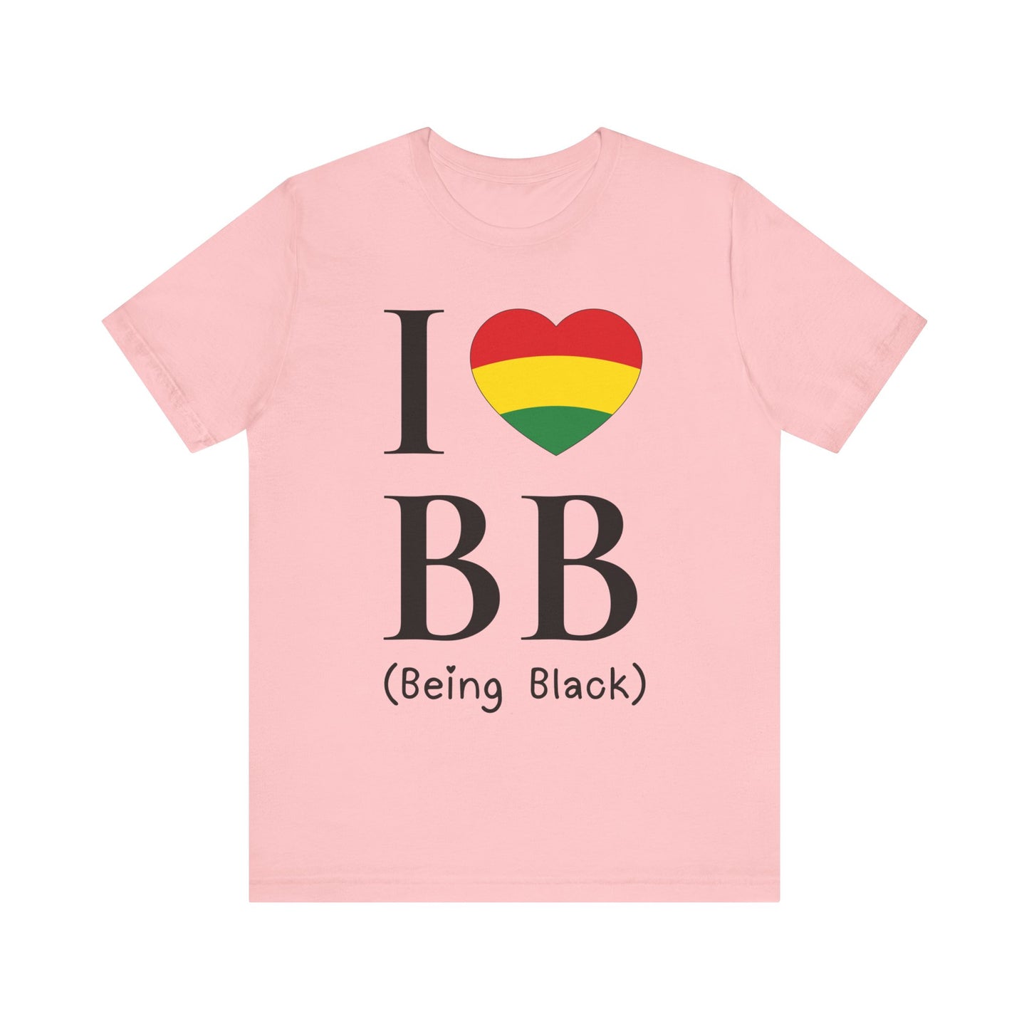 I Heart Being Black, black text, T-Shirt