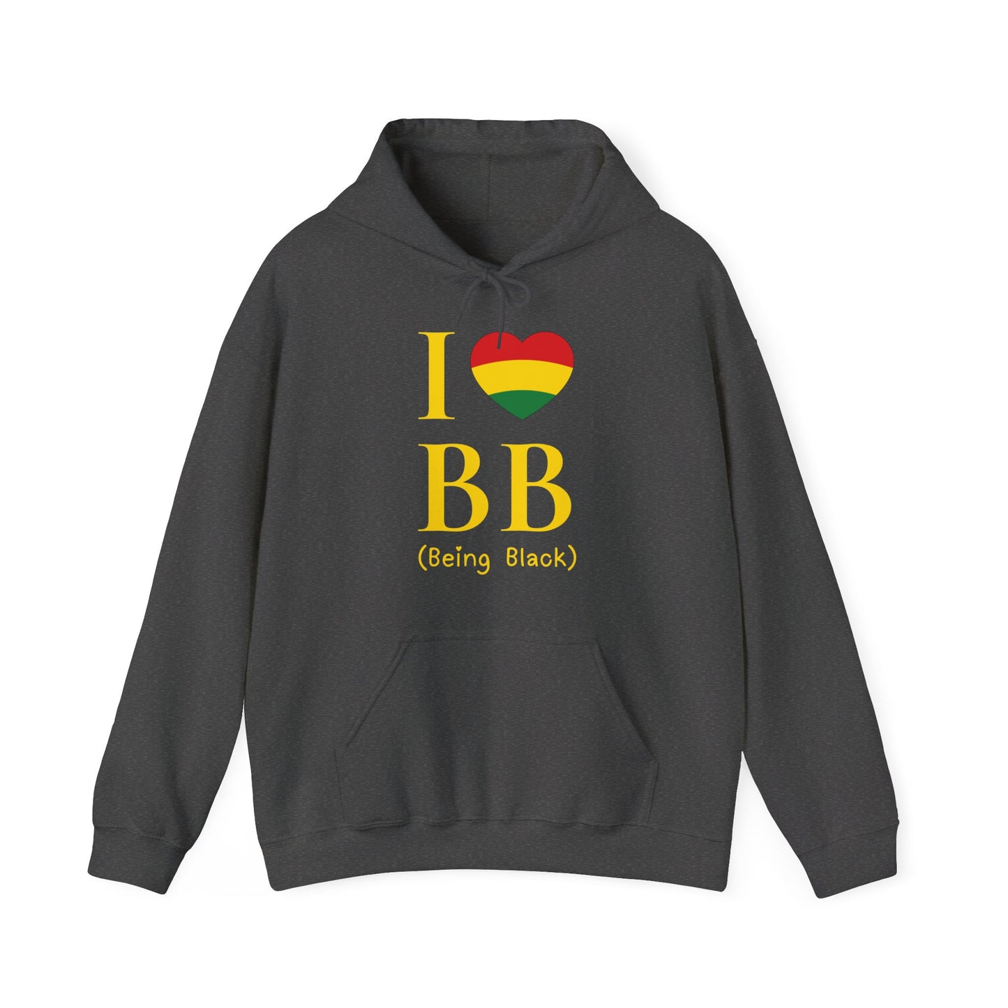 I Heart Being Black, gold text, Hoodie