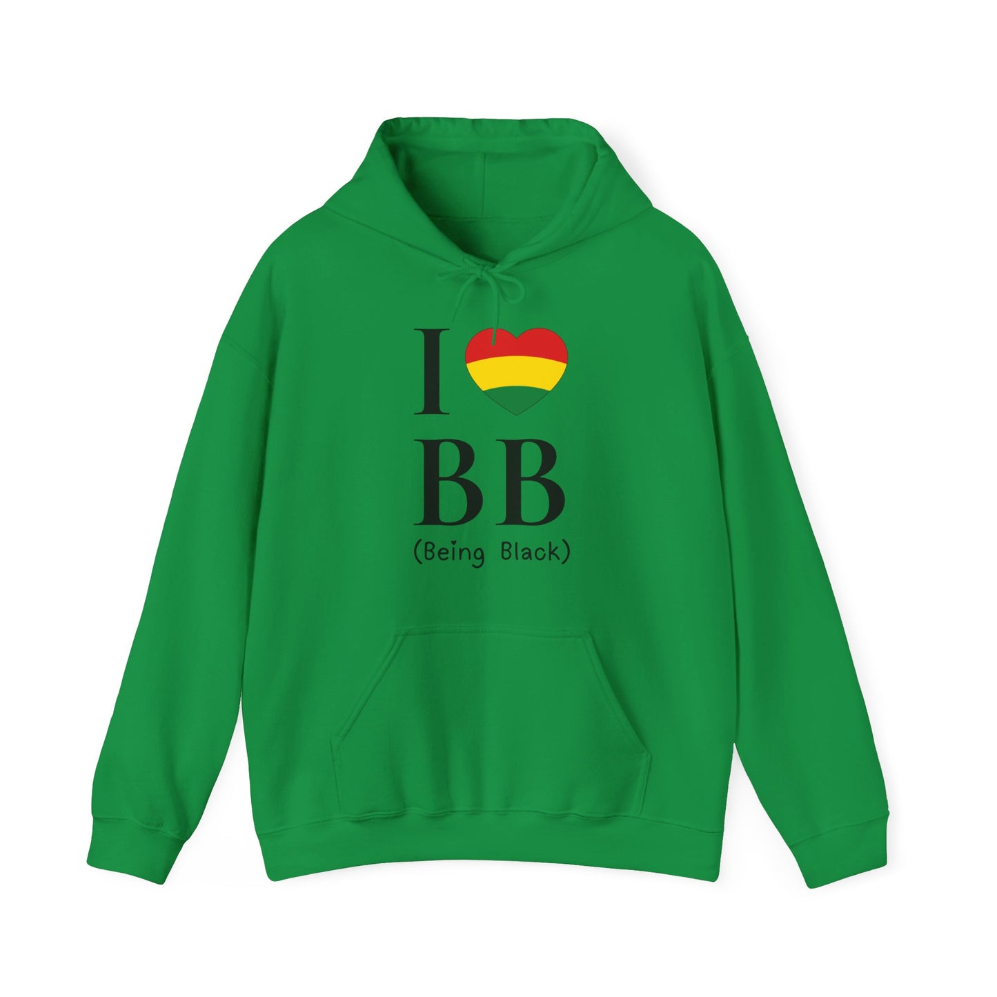 I Heart Being Black Hoodie, black text, Hoodie