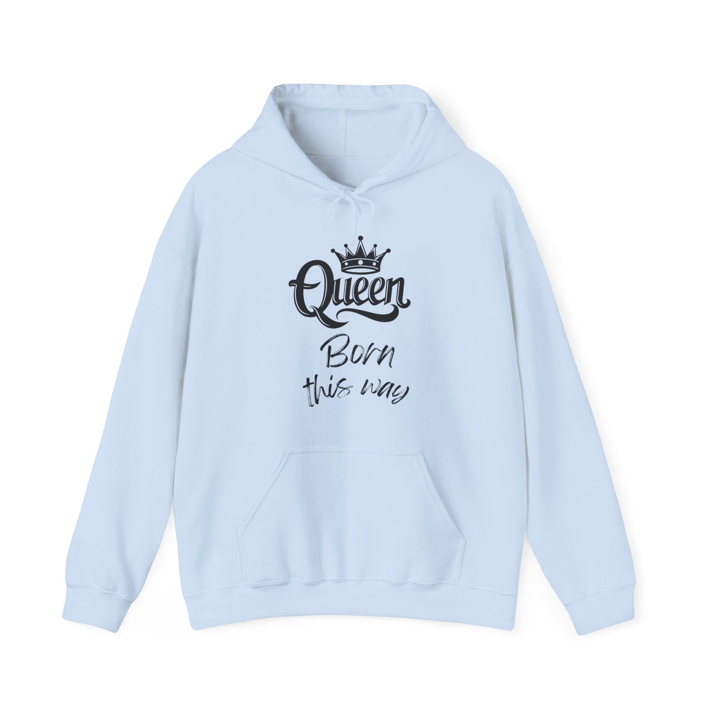 Queen-Born This Way, black text, Hoodie