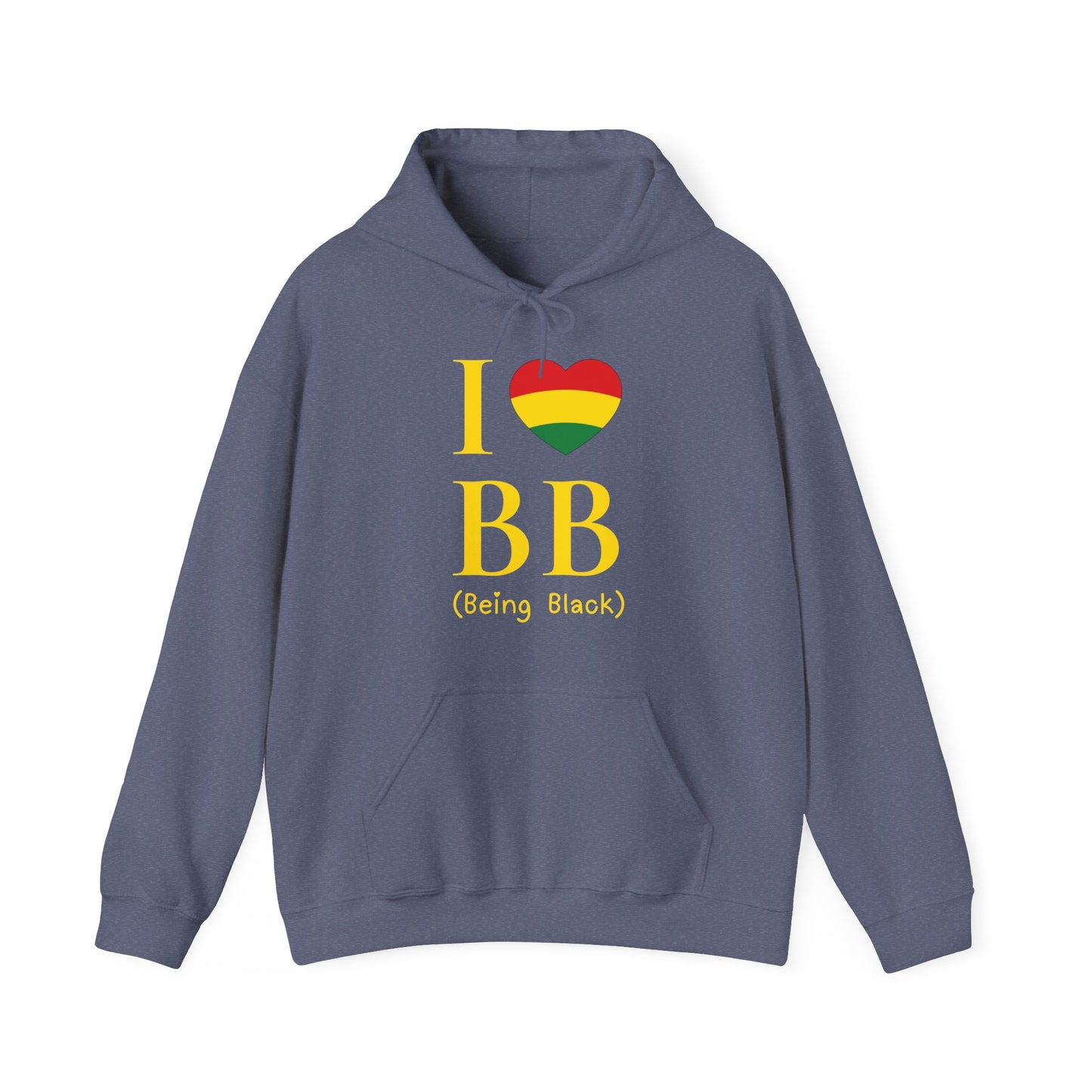 I Heart Being Black, gold text, Hoodie