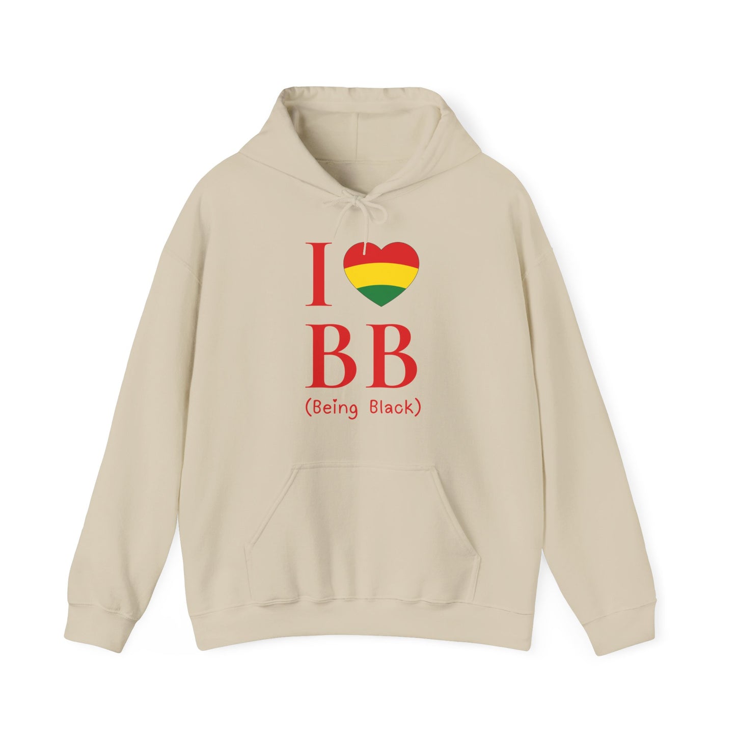 I Heart Being Black, red text, Hoodie