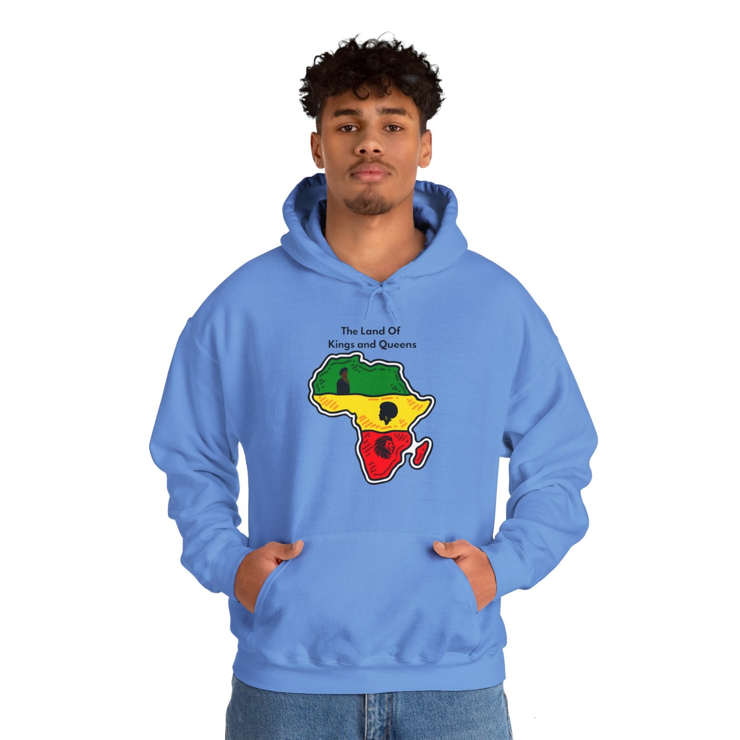 The Land of King's and Queen's, black text, Hoodie
