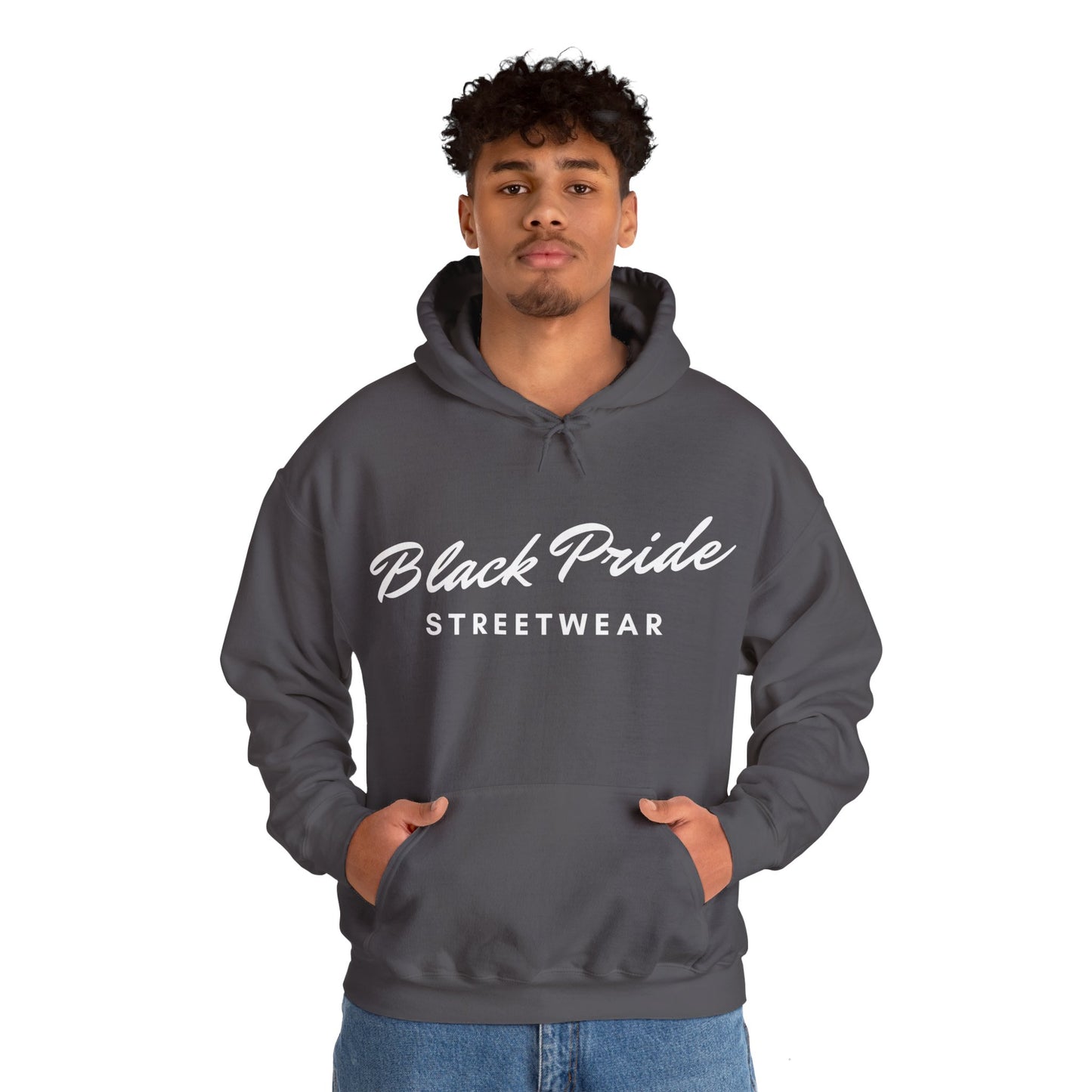 Black Pride Streetwear, white text, Hoodie