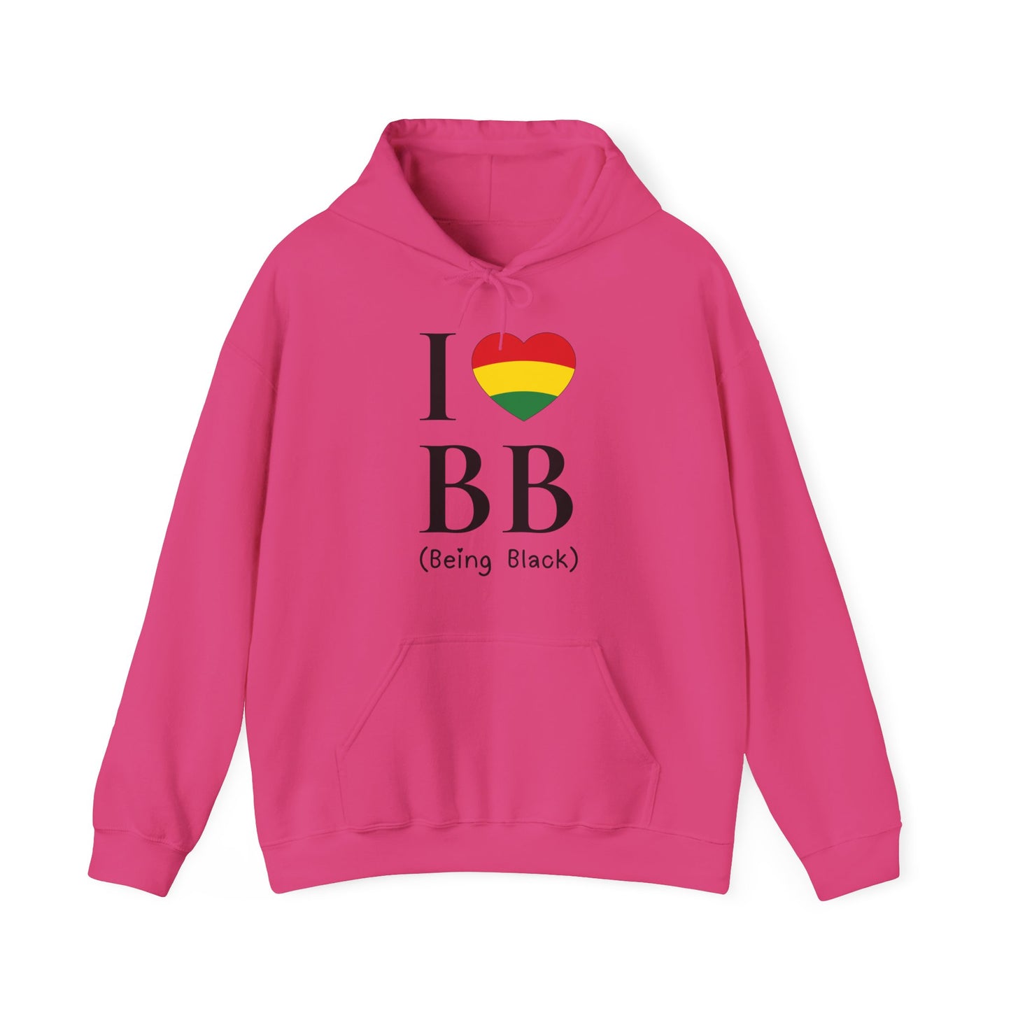 I Heart Being Black Hoodie, black text, Hoodie