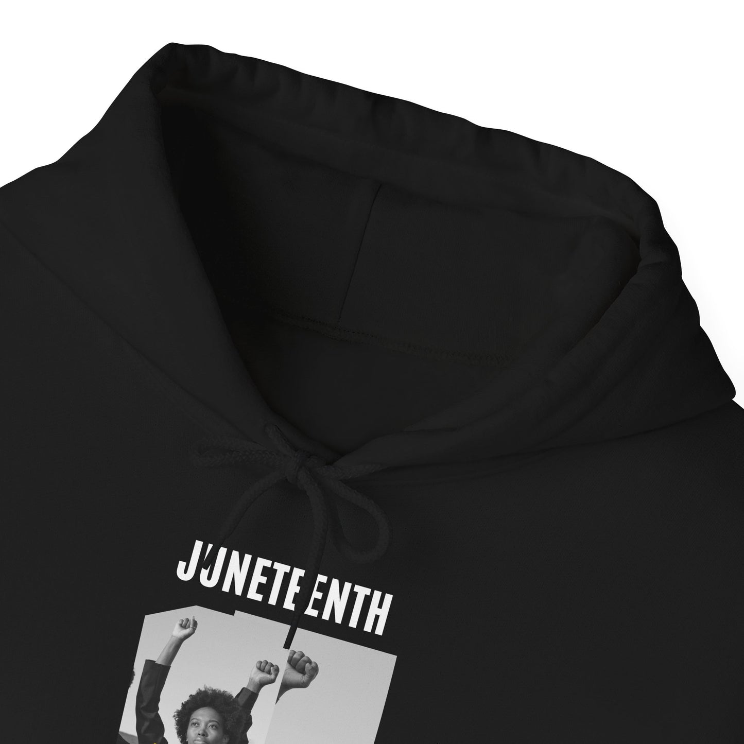 Juneteenth, Celebrate Freedom, white text, Hoodie