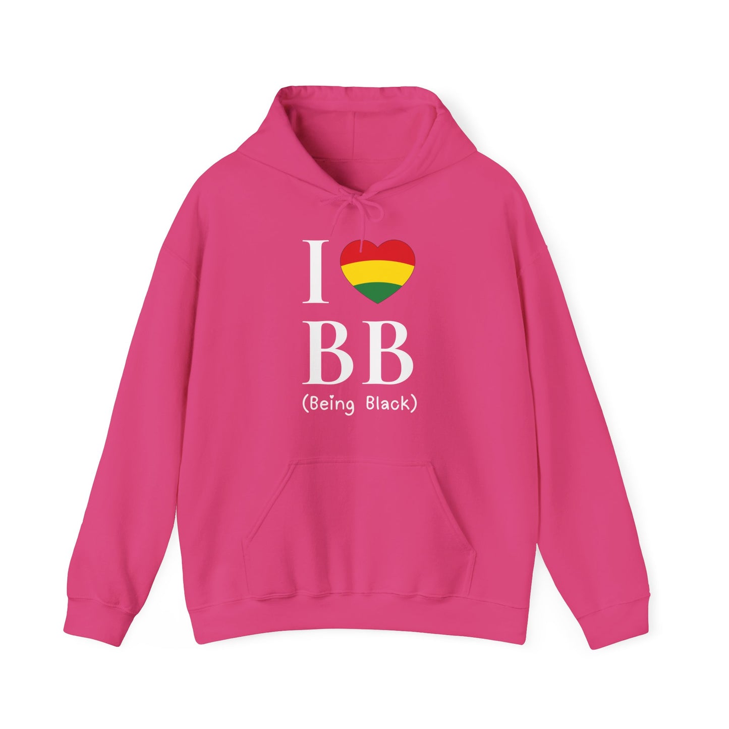 I Heart Being Black, white text, Hoodie