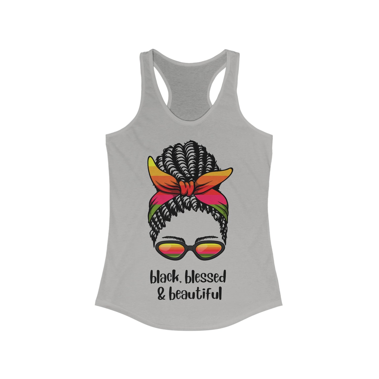 Black, Blessed, and Beautiful, Women's Ideal Racerback Tank Top