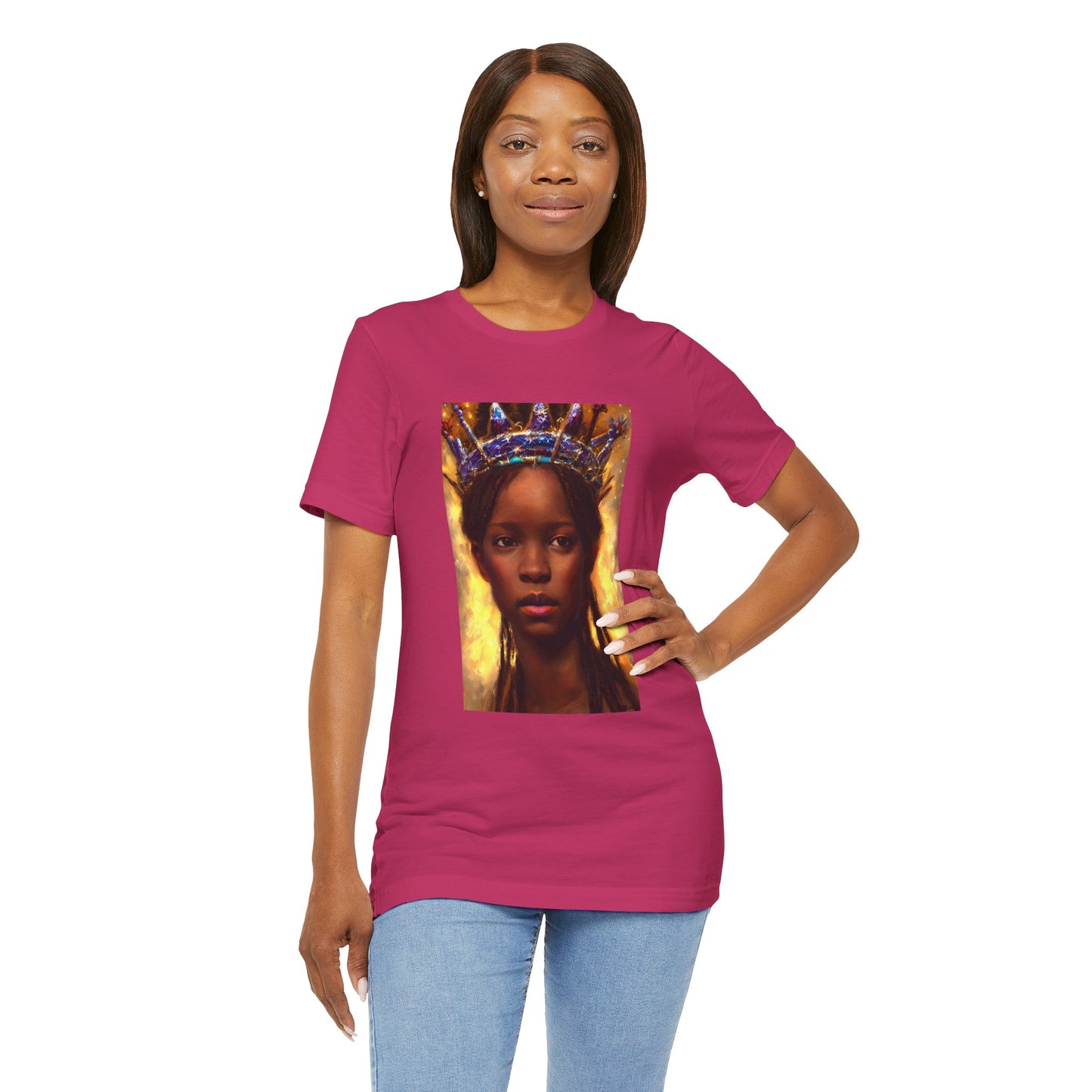 Young Black Queen Portrait, T-Shirt