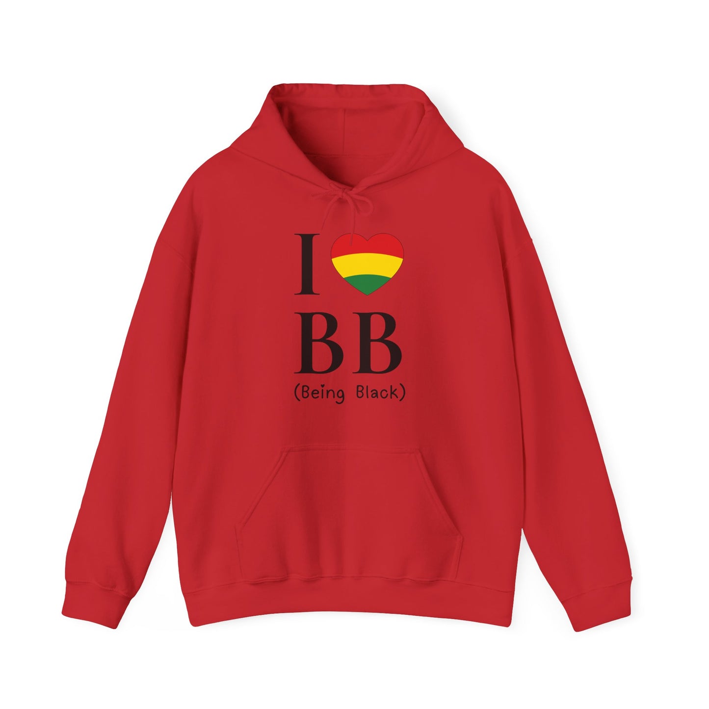 I Heart Being Black Hoodie, black text, Hoodie