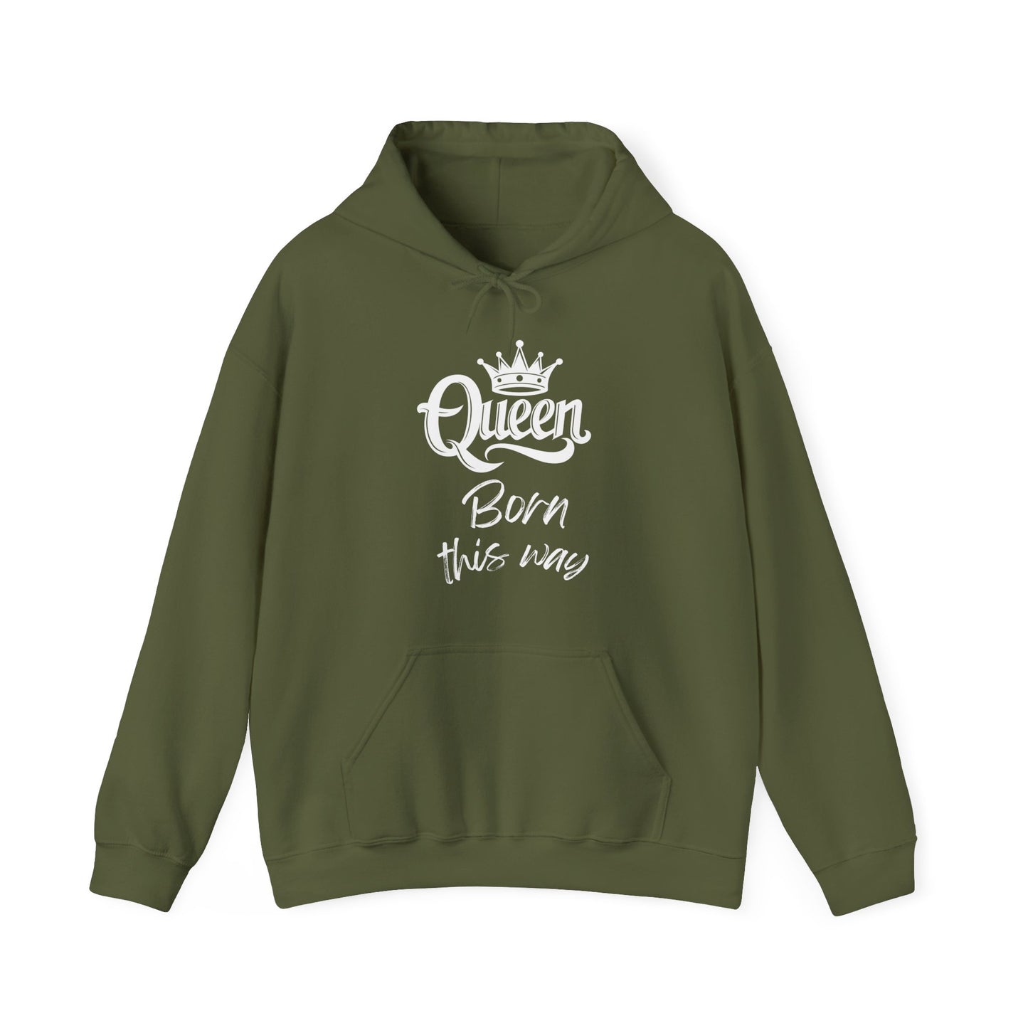 Queen-Born This Way, white text, Hoodie