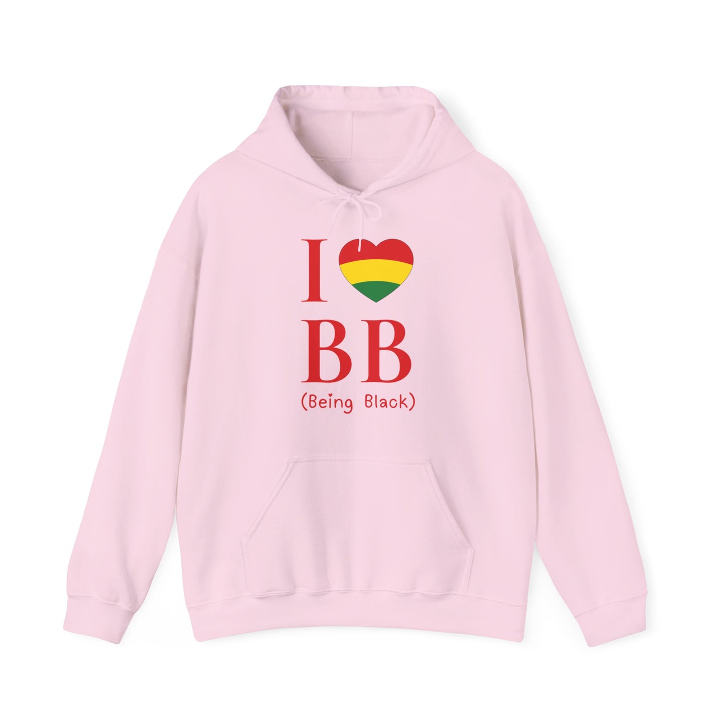 I Heart Being Black, red text, Hoodie