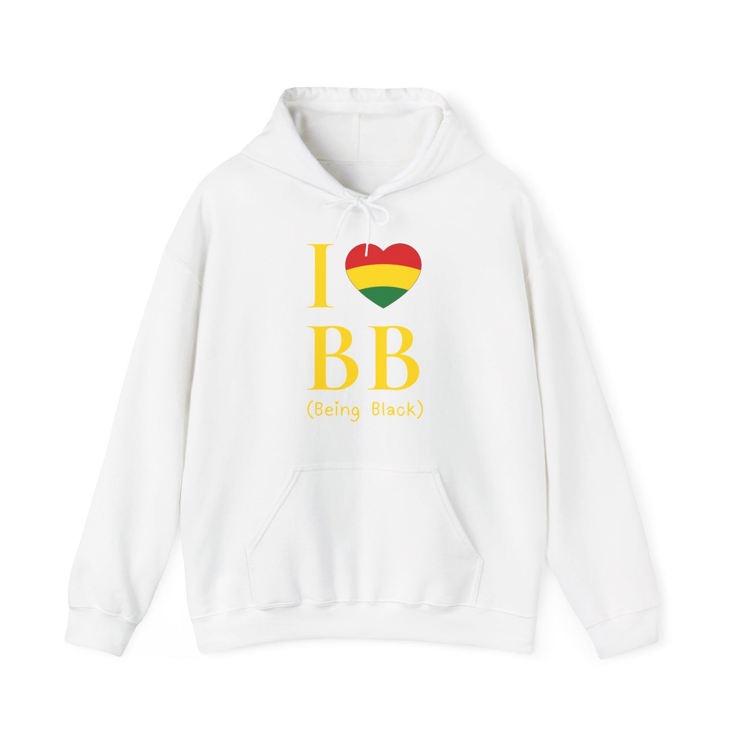 I Heart Being Black, gold text, Hoodie