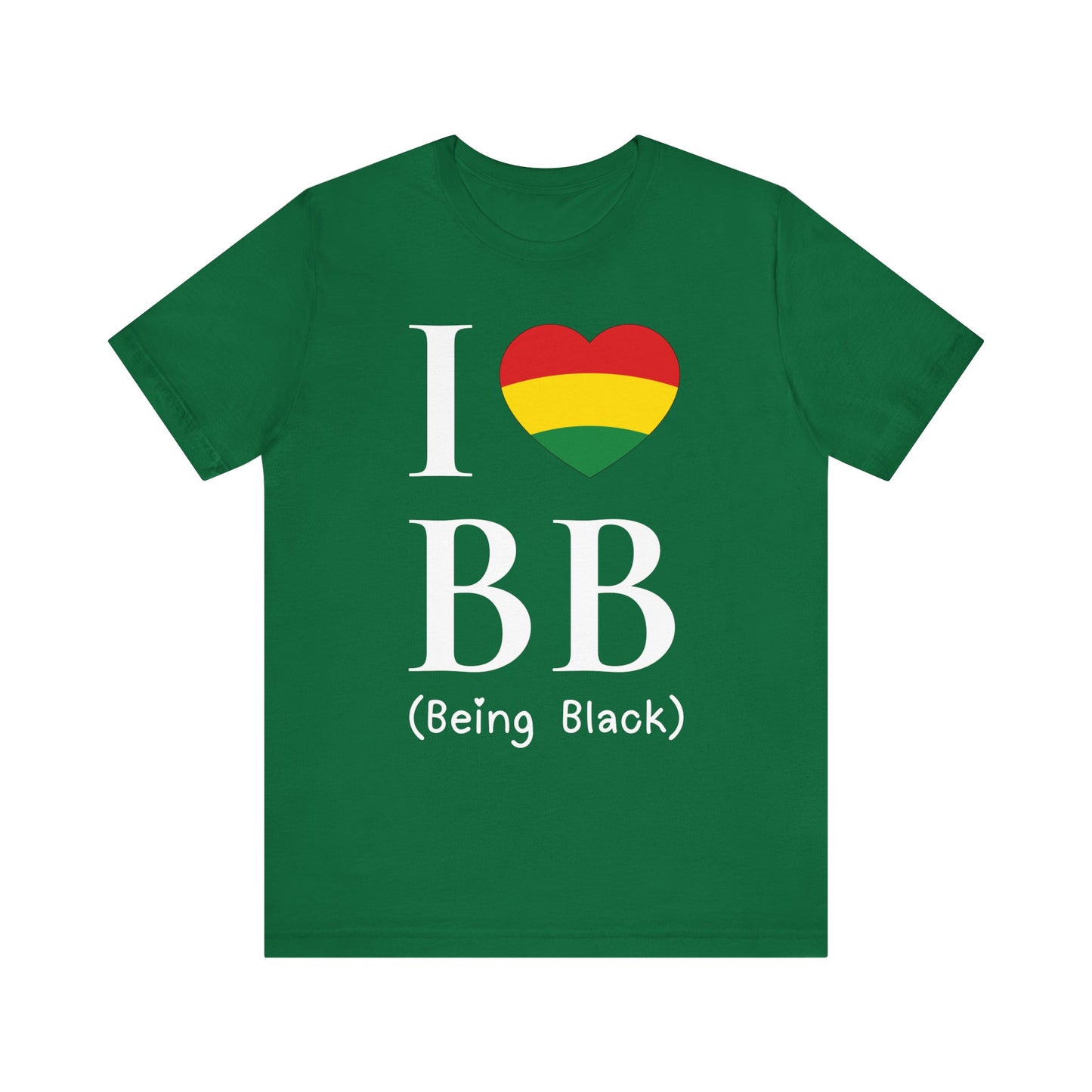 I Heart Being Black, white text, T-Shirt