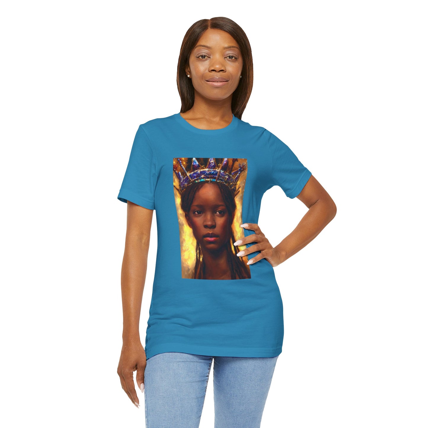 Young Black Queen Portrait, T-Shirt