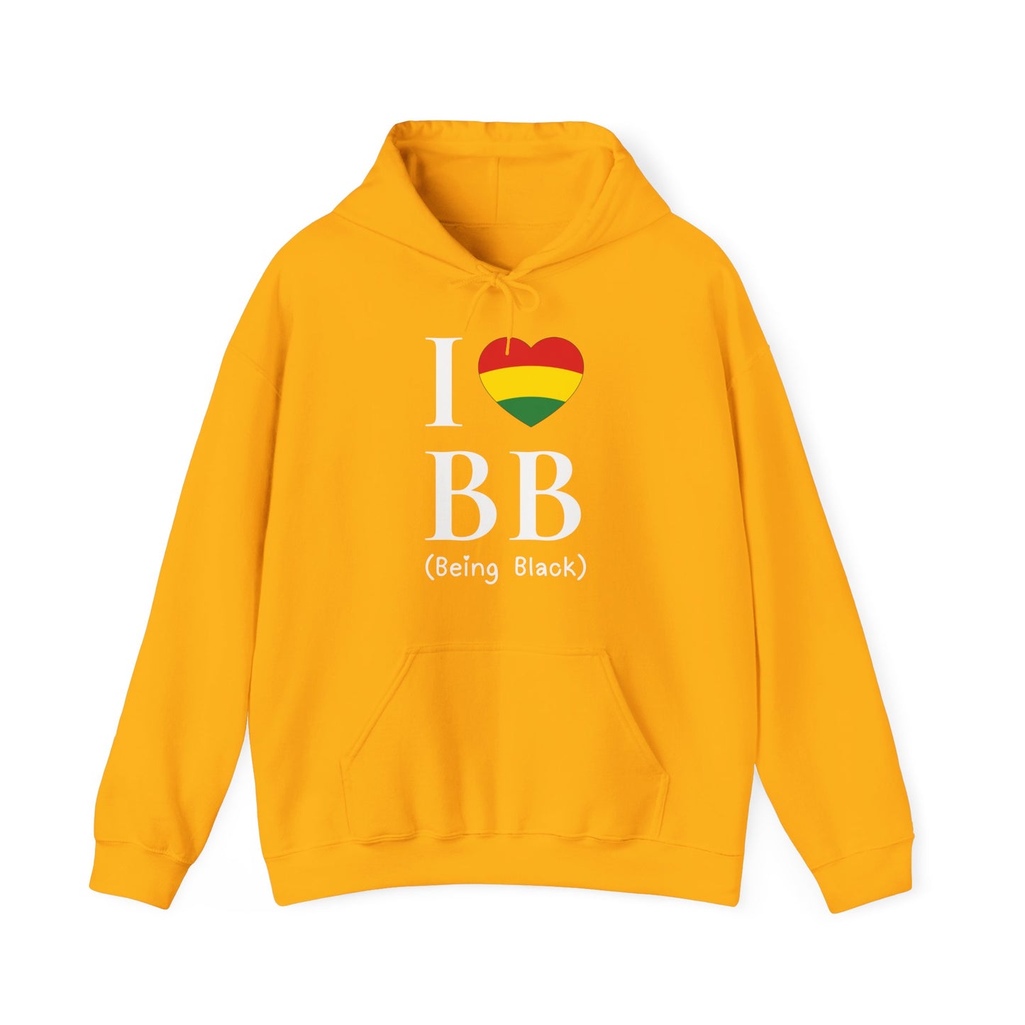 I Heart Being Black, white text, Hoodie