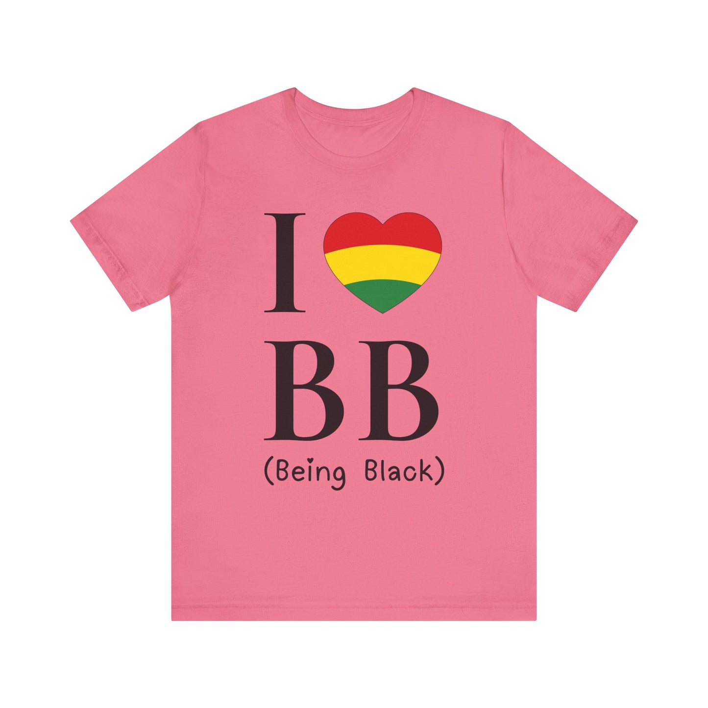 I Heart Being Black, black text, T-Shirt