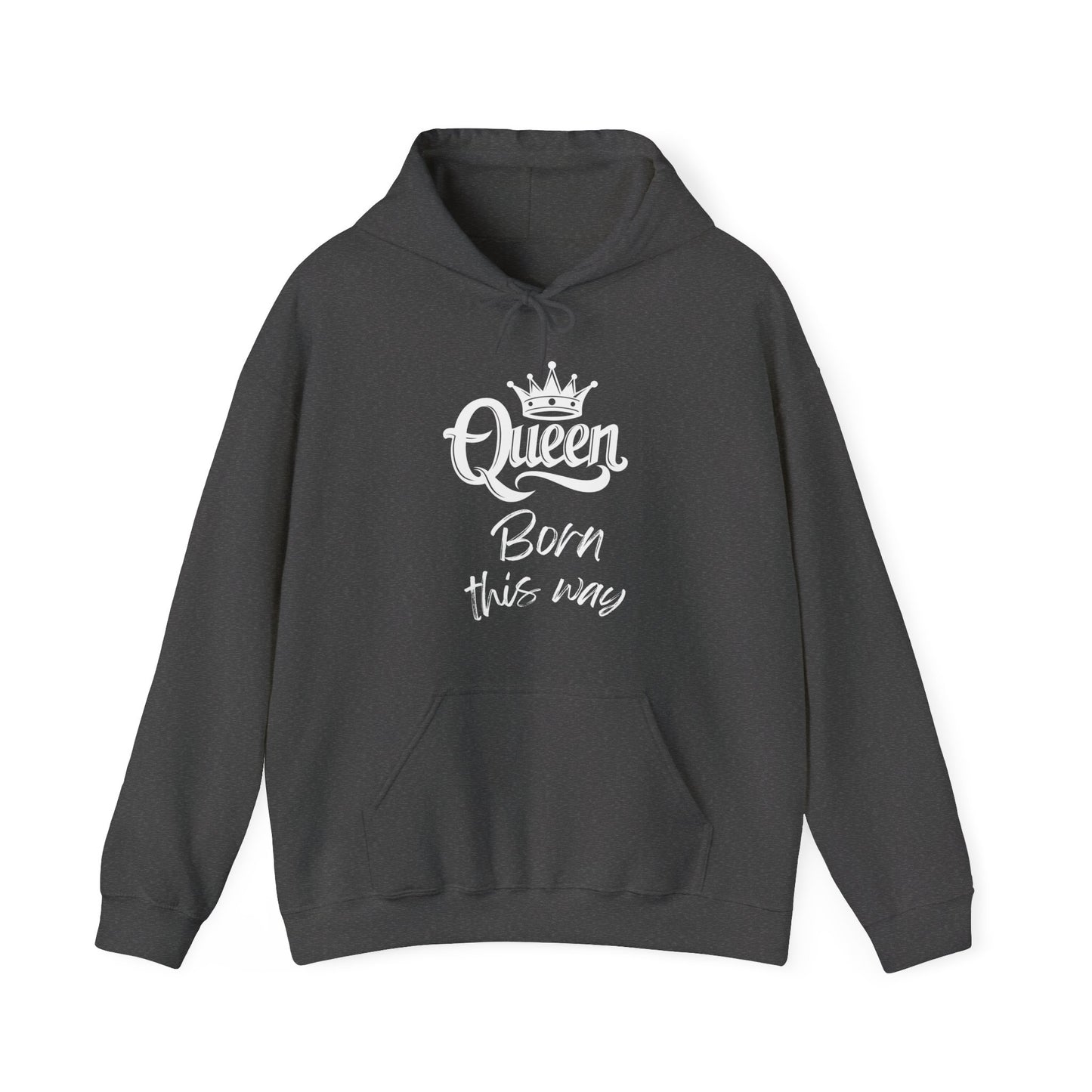 Queen-Born This Way, white text, Hoodie
