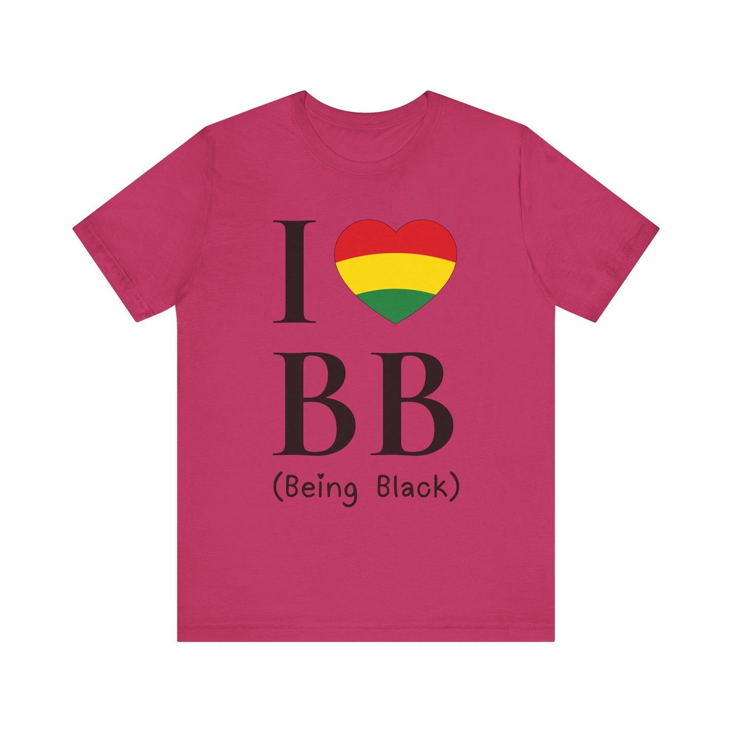 I Heart Being Black, black text, T-Shirt