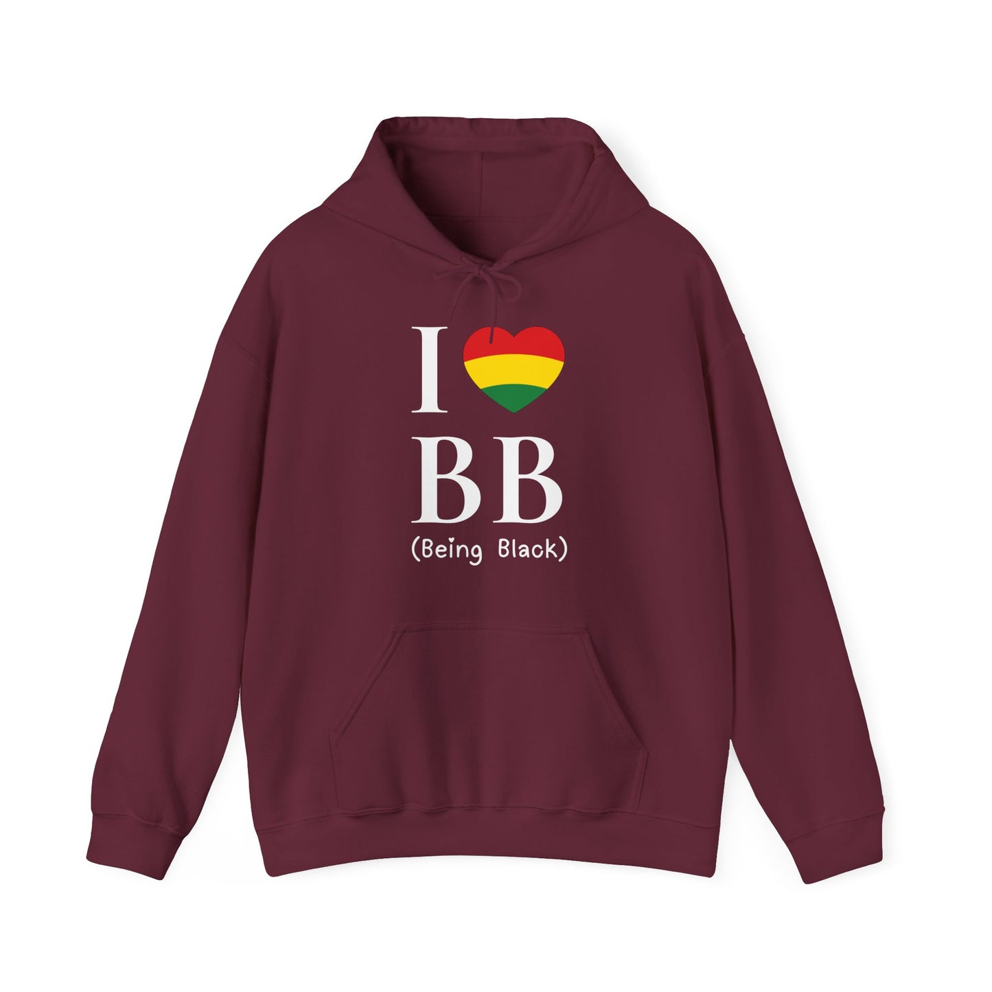 I Heart Being Black, white text, Hoodie