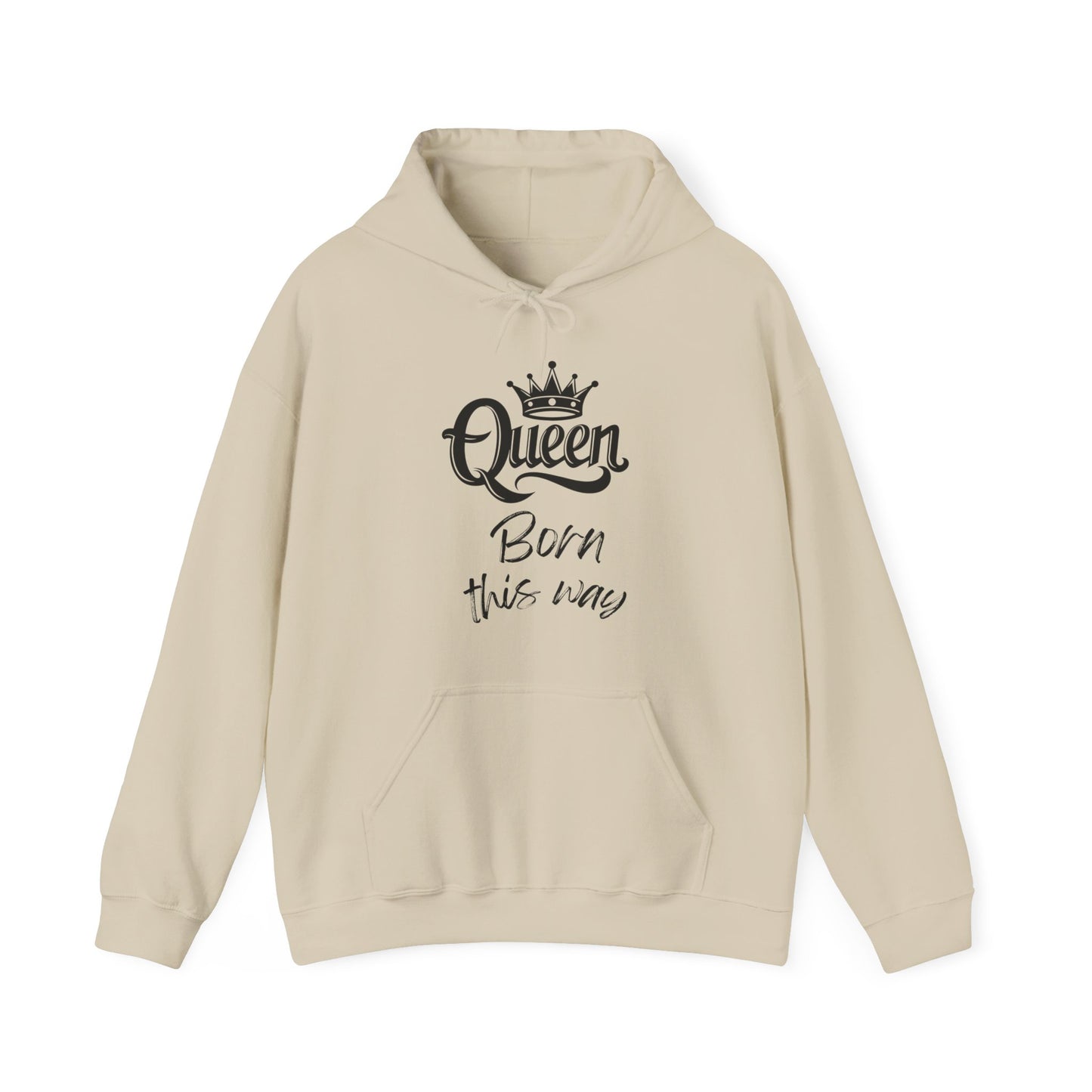 Queen-Born This Way, black text, Hoodie