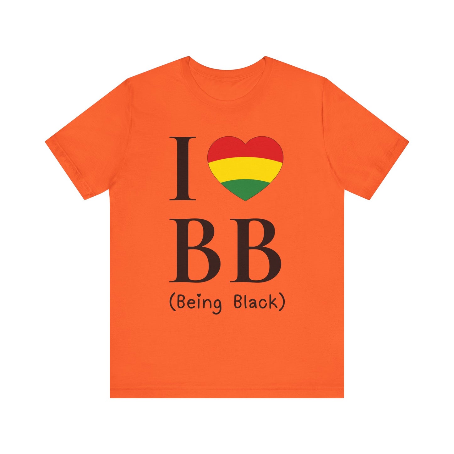 I Heart Being Black, black text, T-Shirt