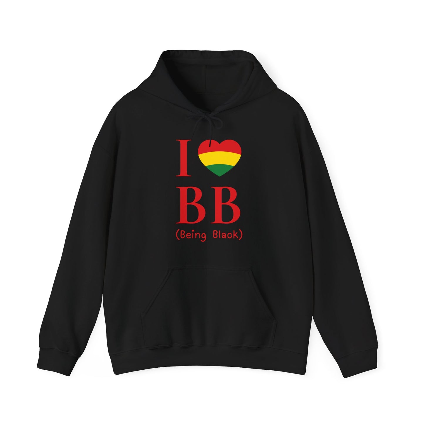 I Heart Being Black, red text, Hoodie
