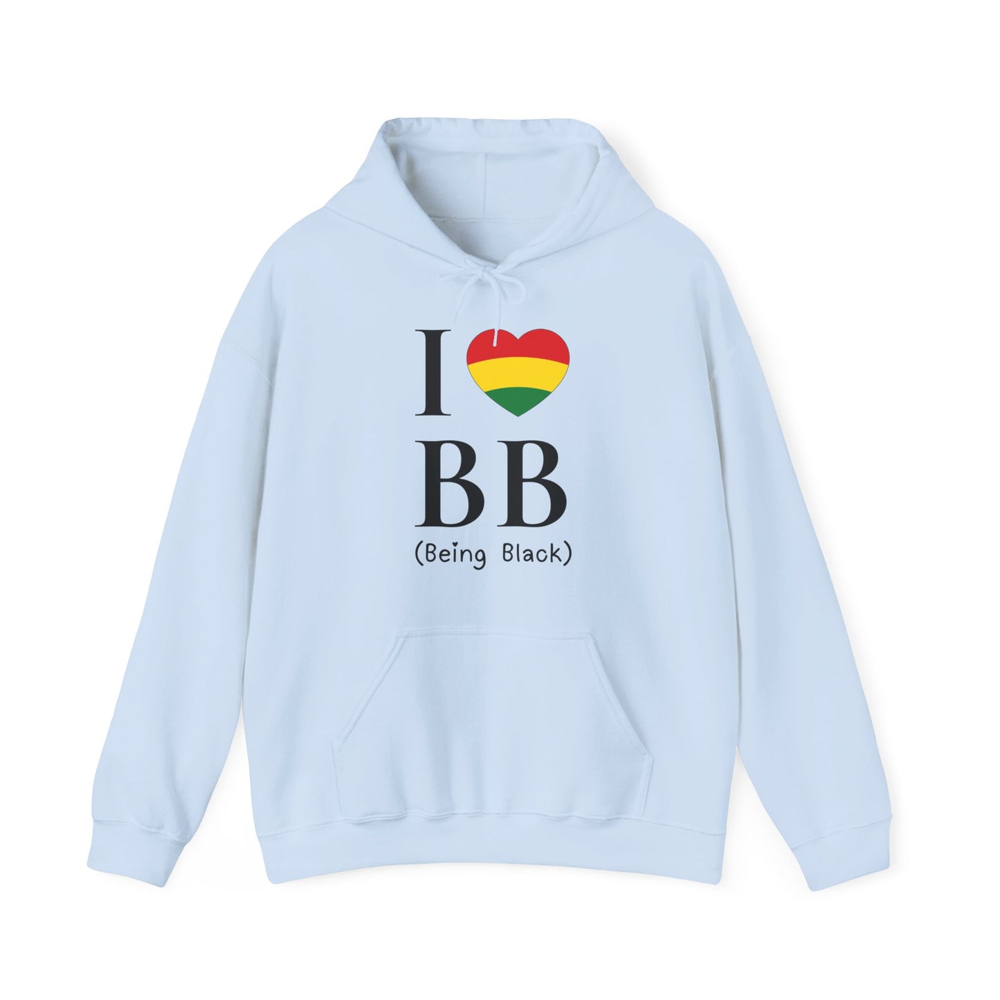 I Heart Being Black Hoodie, black text, Hoodie