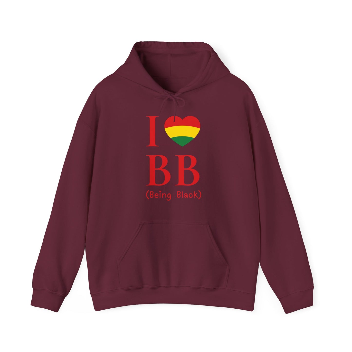 I Heart Being Black, red text, Hoodie