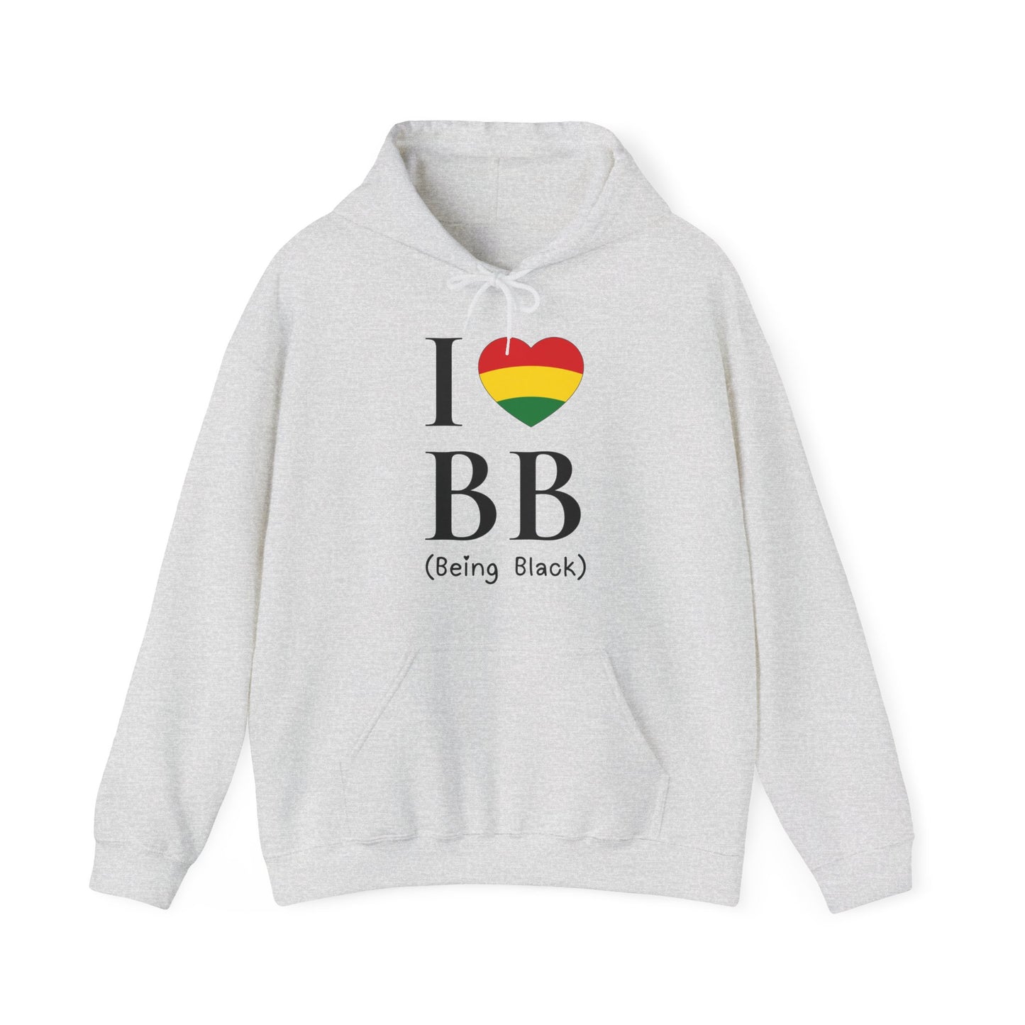 I Heart Being Black Hoodie, black text, Hoodie