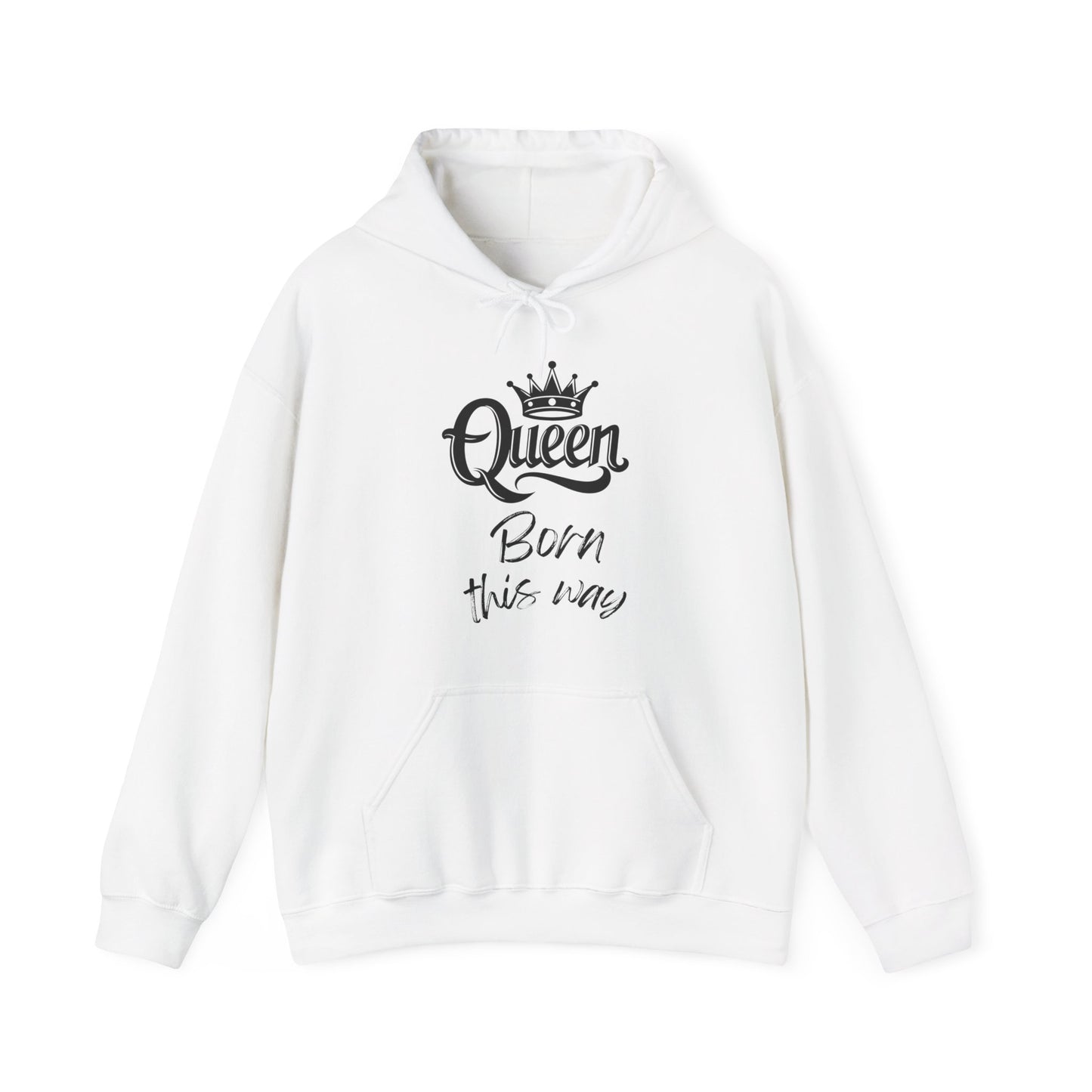 Queen-Born This Way, black text, Hoodie