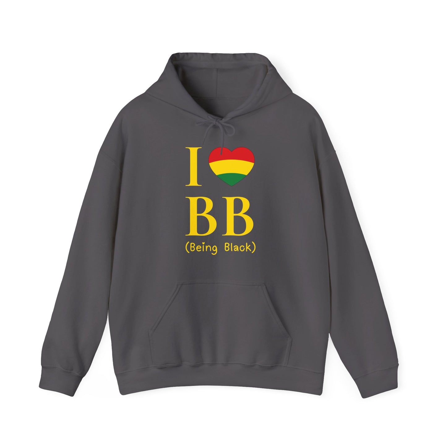 I Heart Being Black, gold text, Hoodie