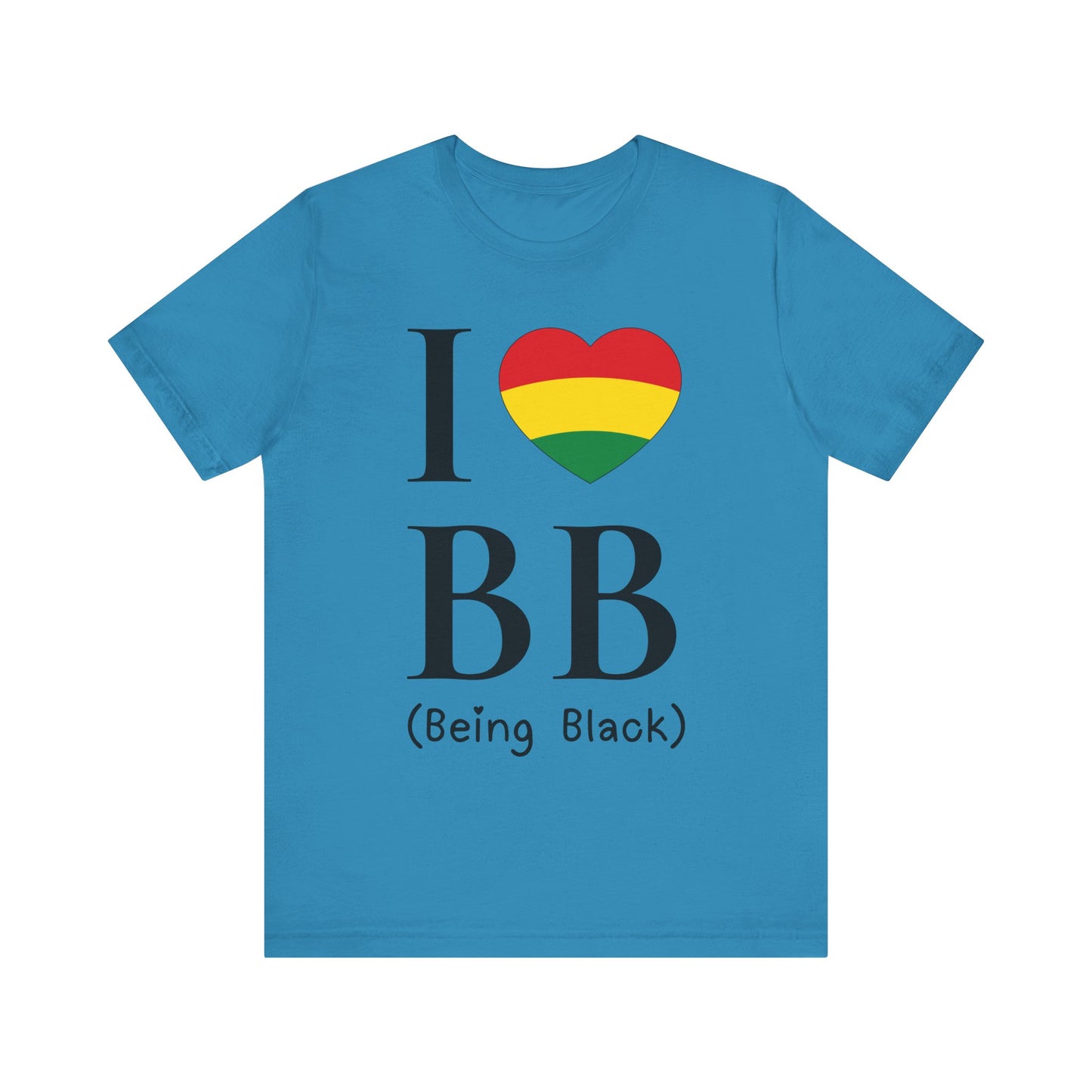 I Heart Being Black, black text, T-Shirt