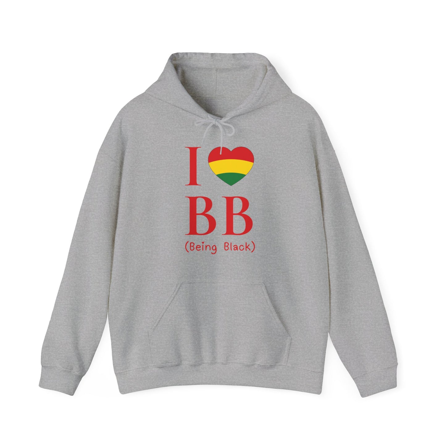 I Heart Being Black, red text, Hoodie
