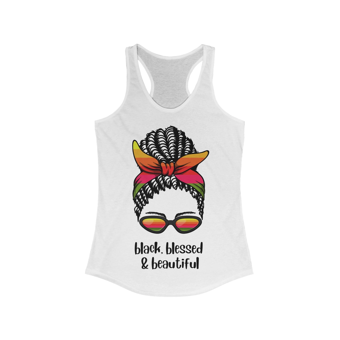 Black, Blessed, and Beautiful, Women's Ideal Racerback Tank Top