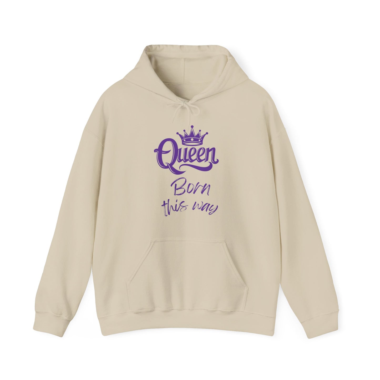 Queen-Born This Way, purple text, Hoodie