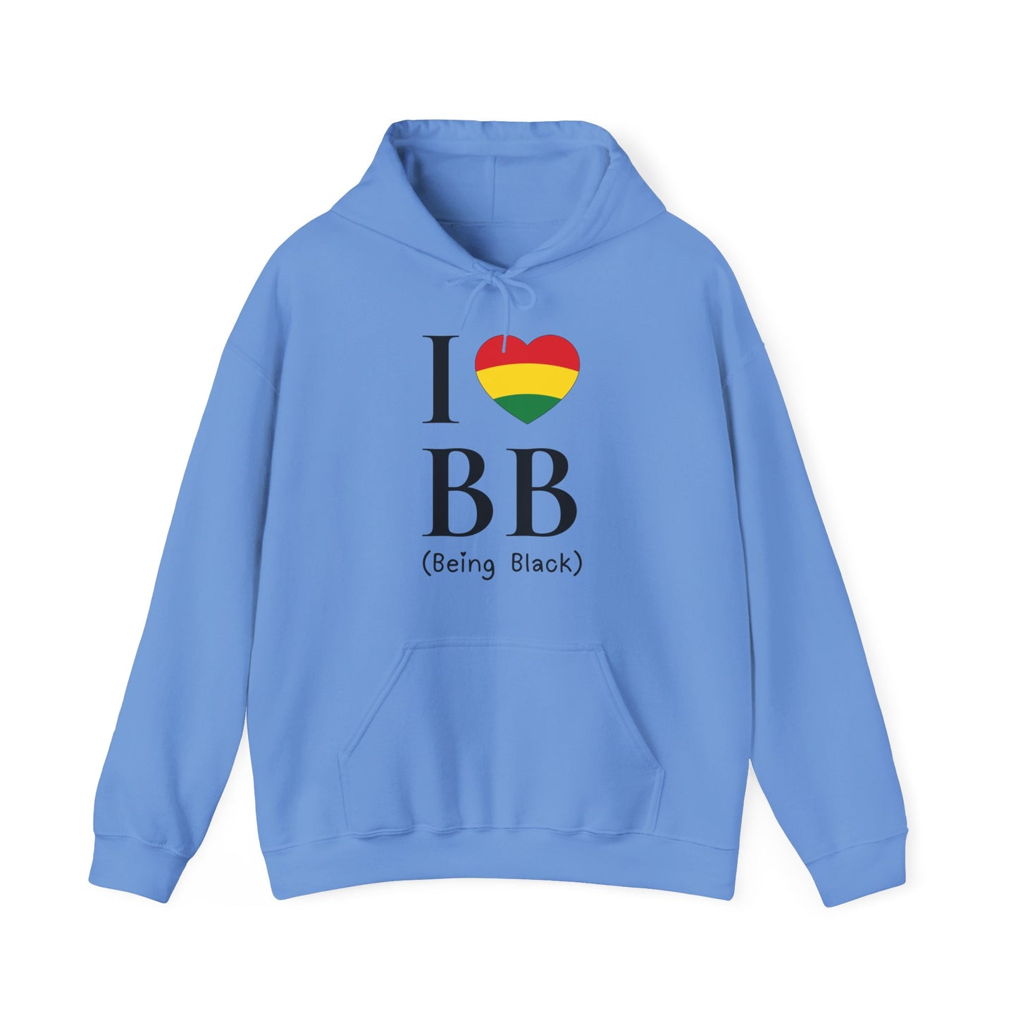 I Heart Being Black Hoodie, black text, Hoodie