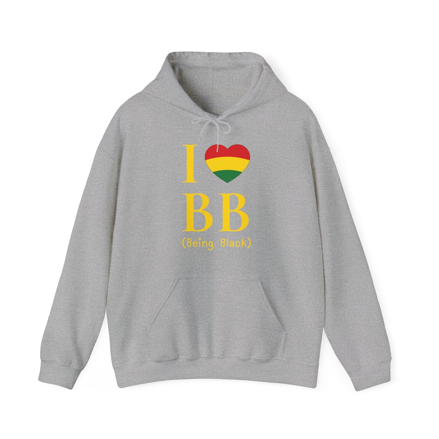 I Heart Being Black, gold text, Hoodie