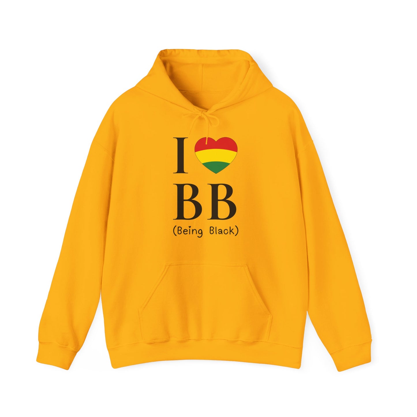 I Heart Being Black Hoodie, black text, Hoodie