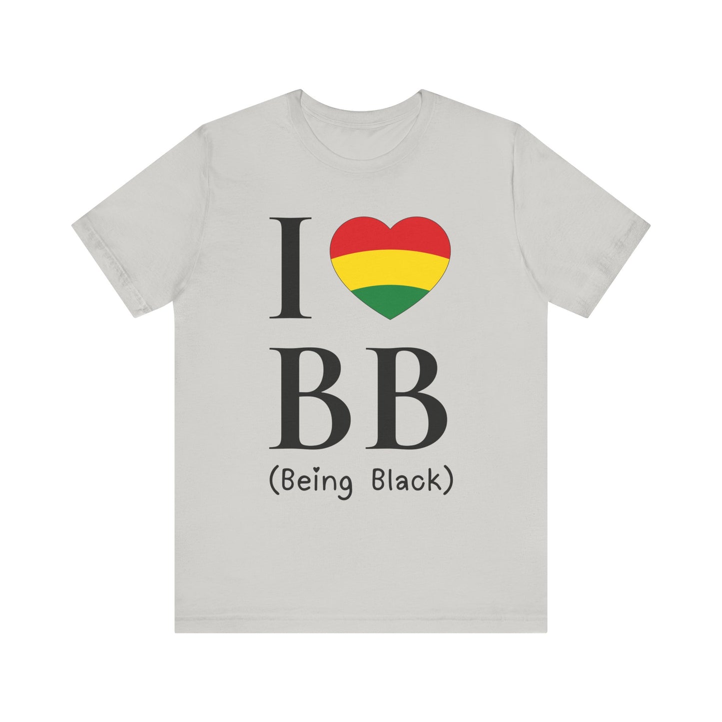 I Heart Being Black, black text, T-Shirt