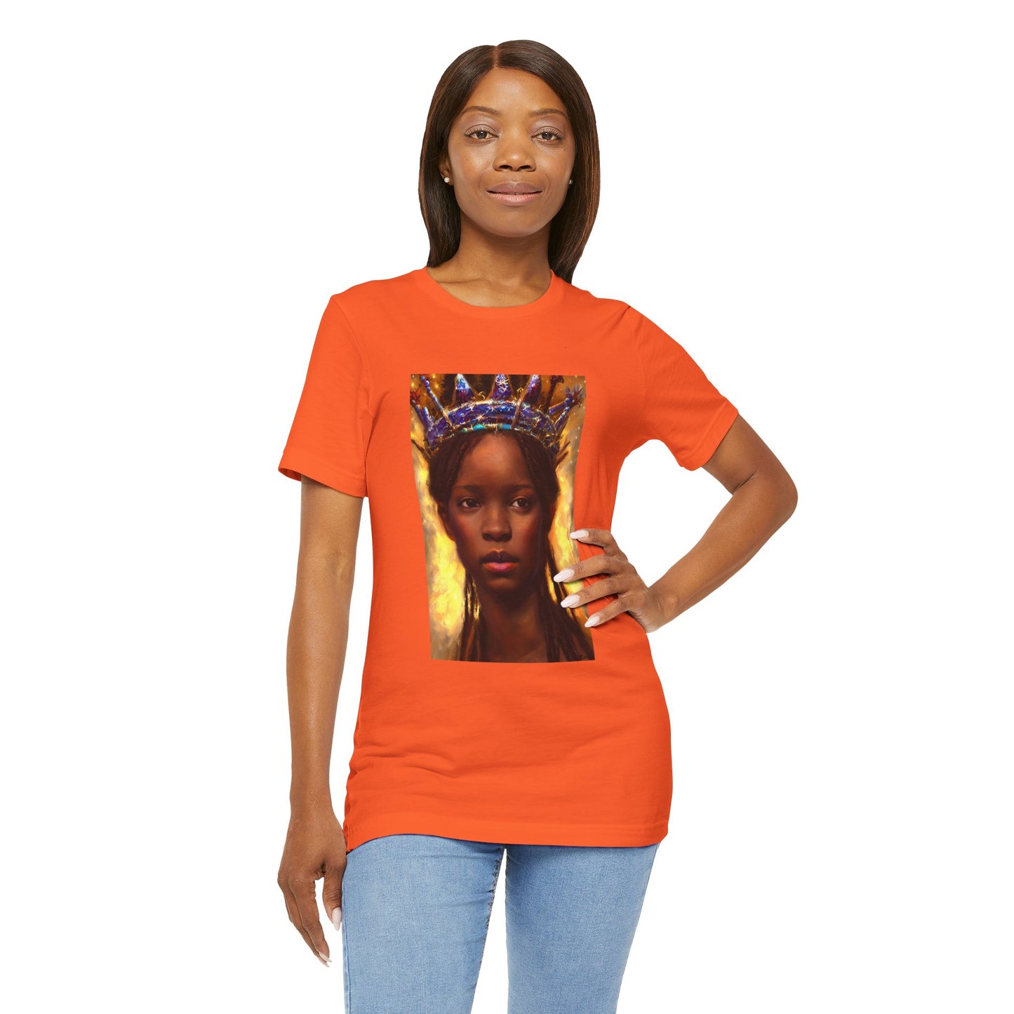 Young Black Queen Portrait, T-Shirt