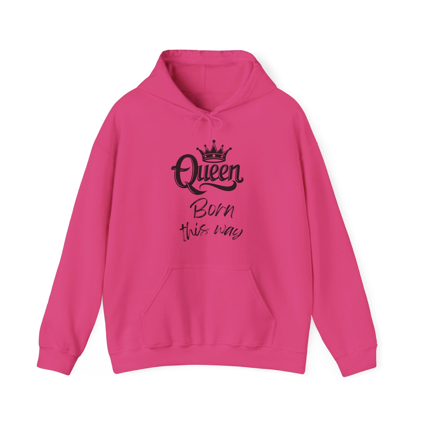 Queen-Born This Way, black text, Hoodie