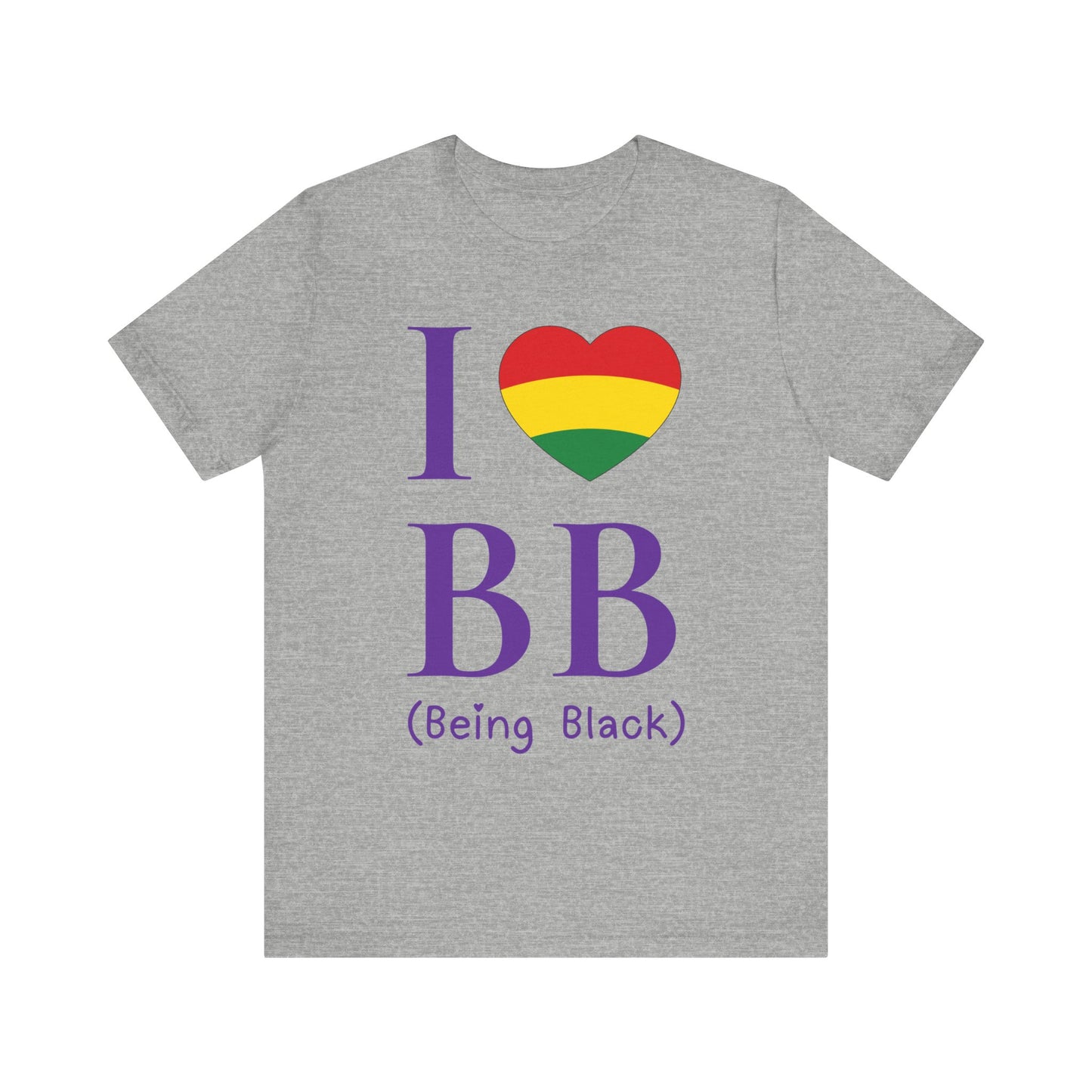 I Heart Being Black, purple text, T-Shirt