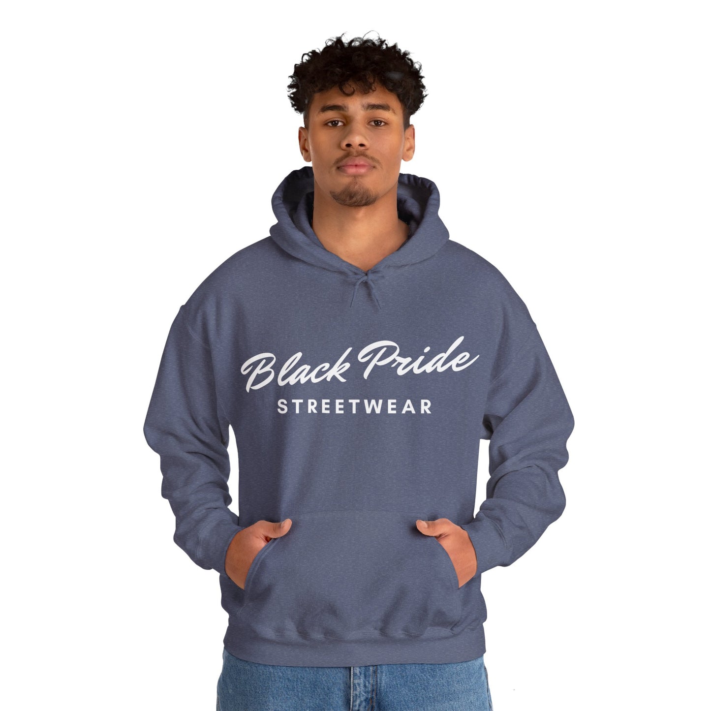 Black Pride Streetwear, white text, Hoodie