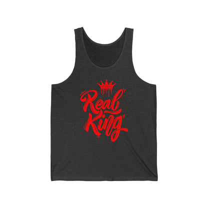 Real King, red text, Tank Top