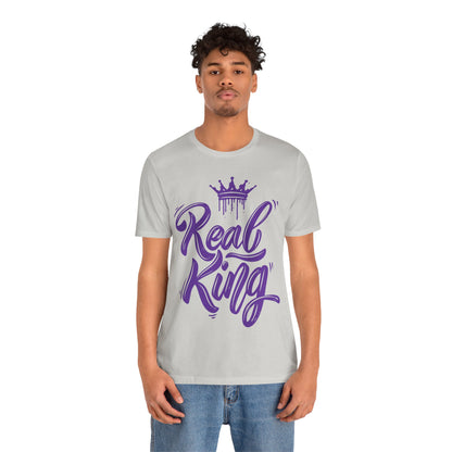 Real King, purple text, T-Shirt