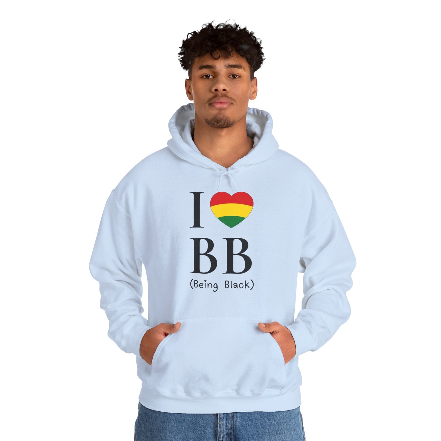 I Heart Being Black, black text, Hoodie